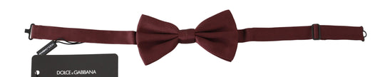 Elegant Maroon Silk Bow Tie