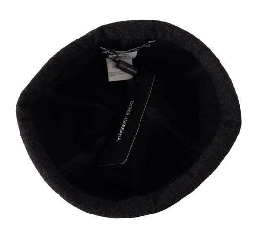 Chic Black Wool Beanie Hat
