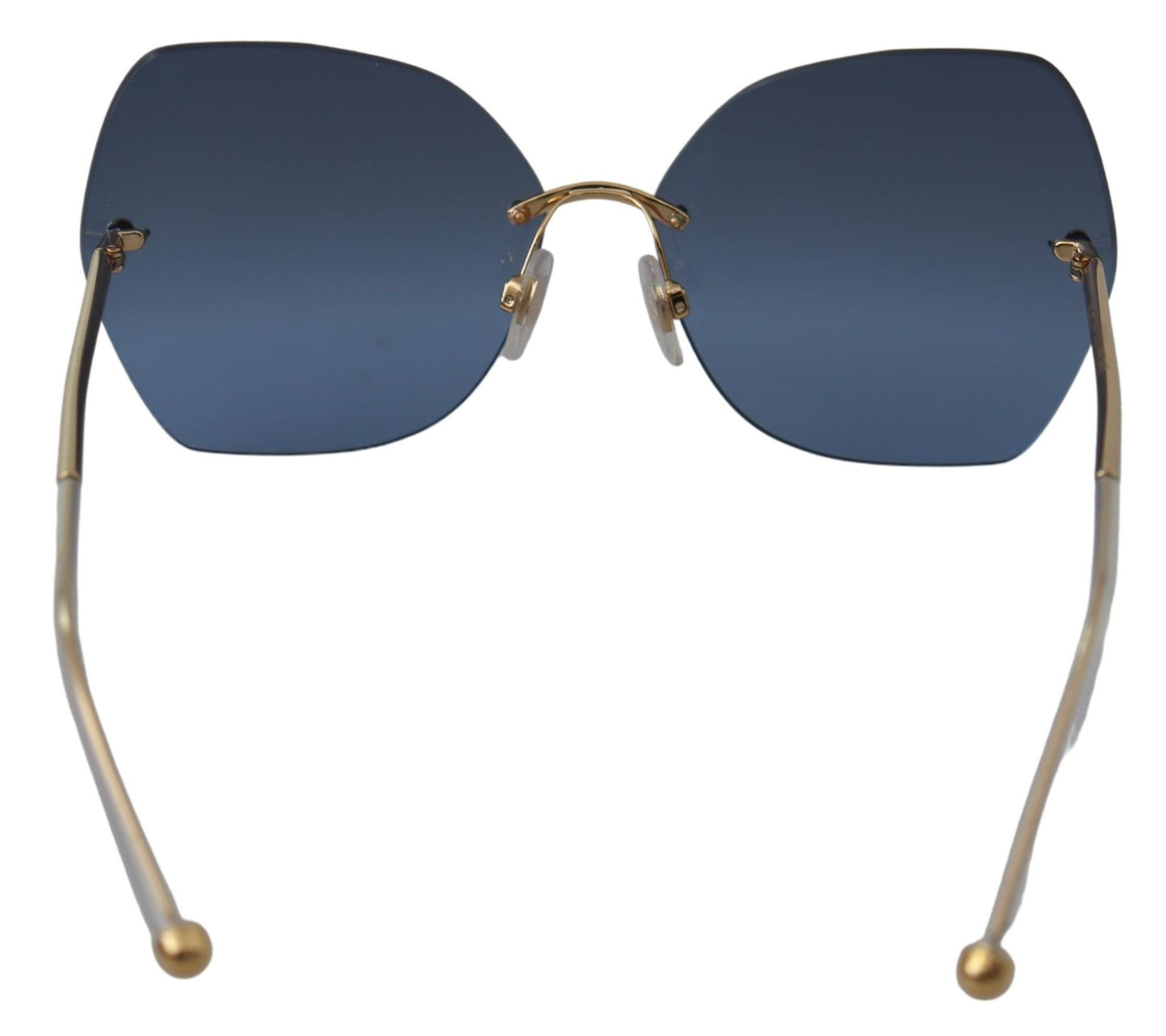 Elegant Gold-Blue Gradient Sunglasses