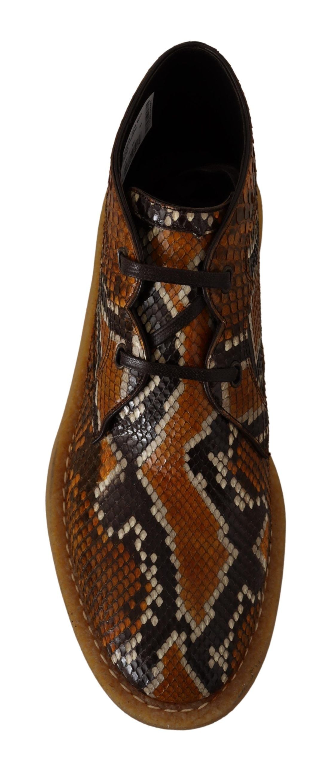 Exotic Python Leather Ankle Boots