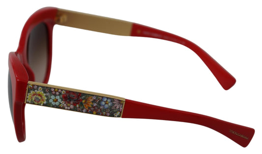 Chic Cat-Eye Floral Mosaic Sunglasses