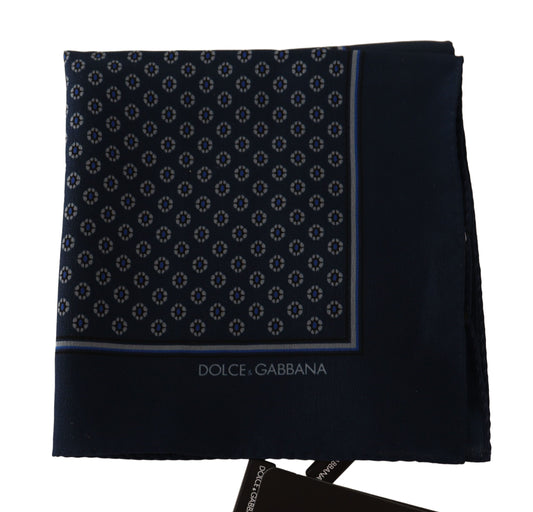 Elegant Silk Pocket Square in Dark Blue