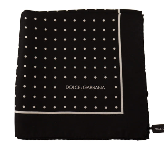 Elegant Silk Pocket Square in Black