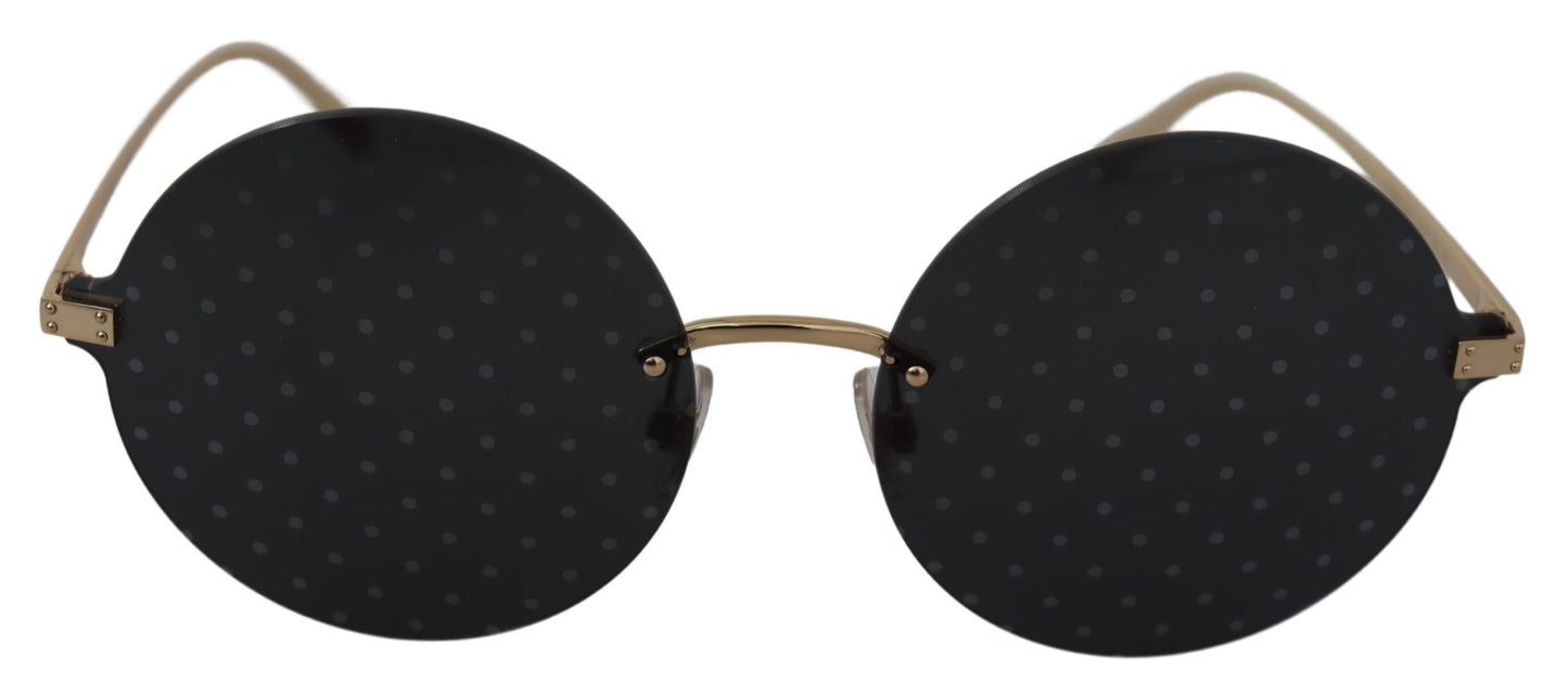 Elegant Black Dotted Lens Sunglasses