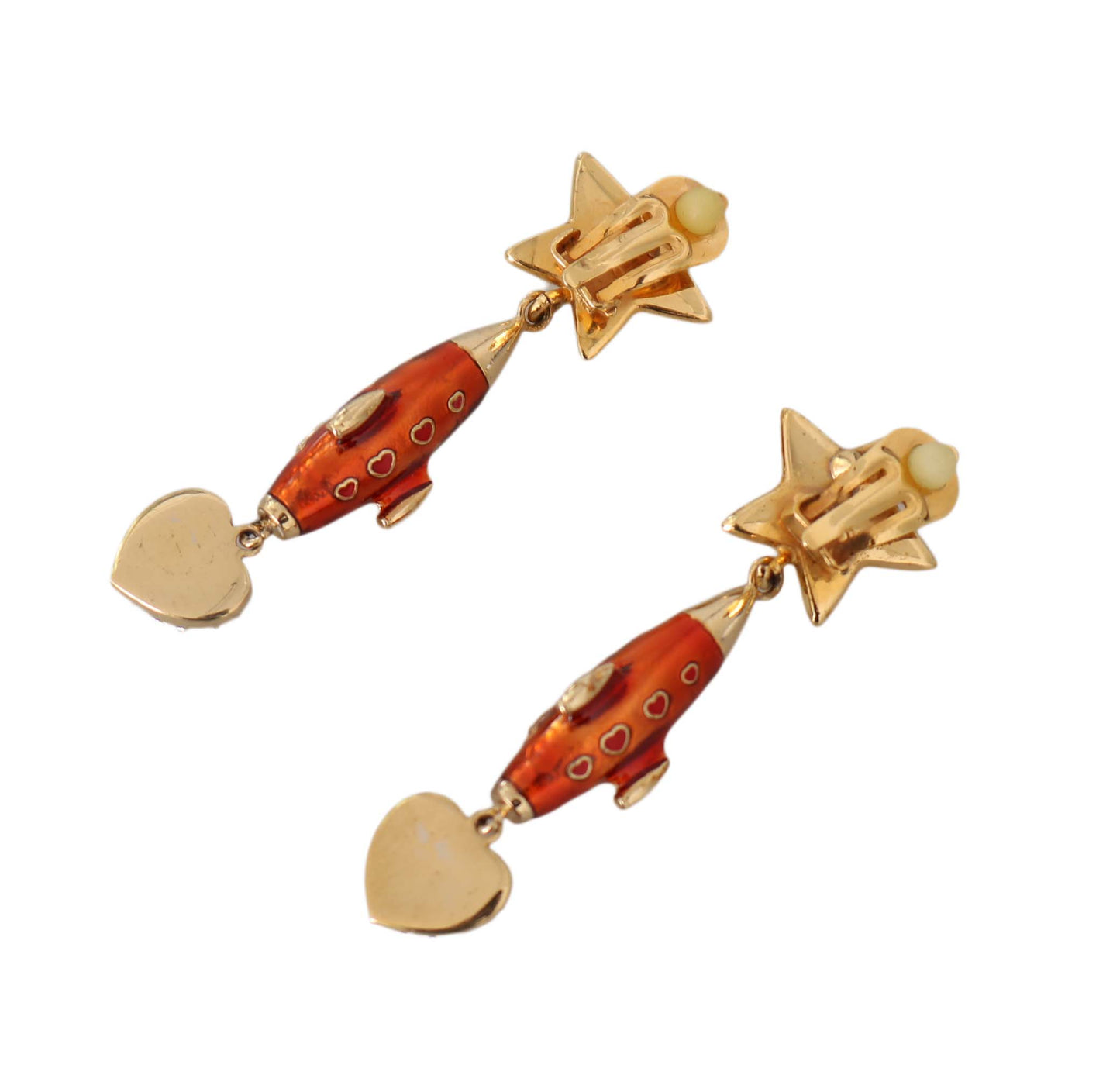 Celestial Rocket Crystal Clip-On Earrings