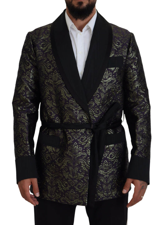 Gold Jacquard Robe Jacket
