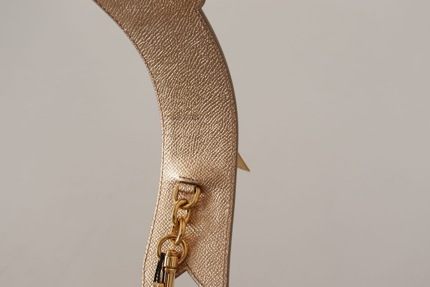 Elegant Gold Leather Shoulder Strap