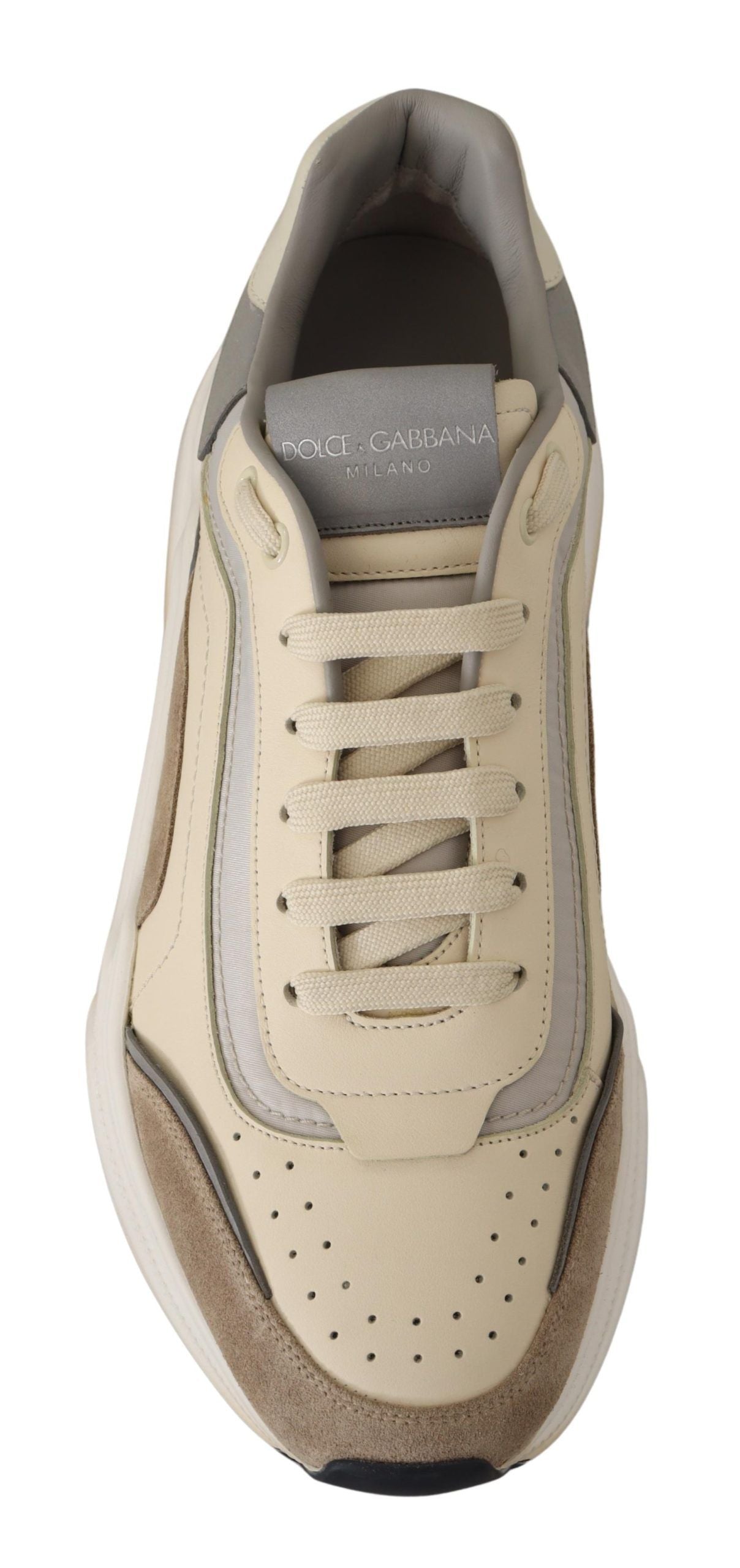 Daymaster Casual Beige Leather Sneakers