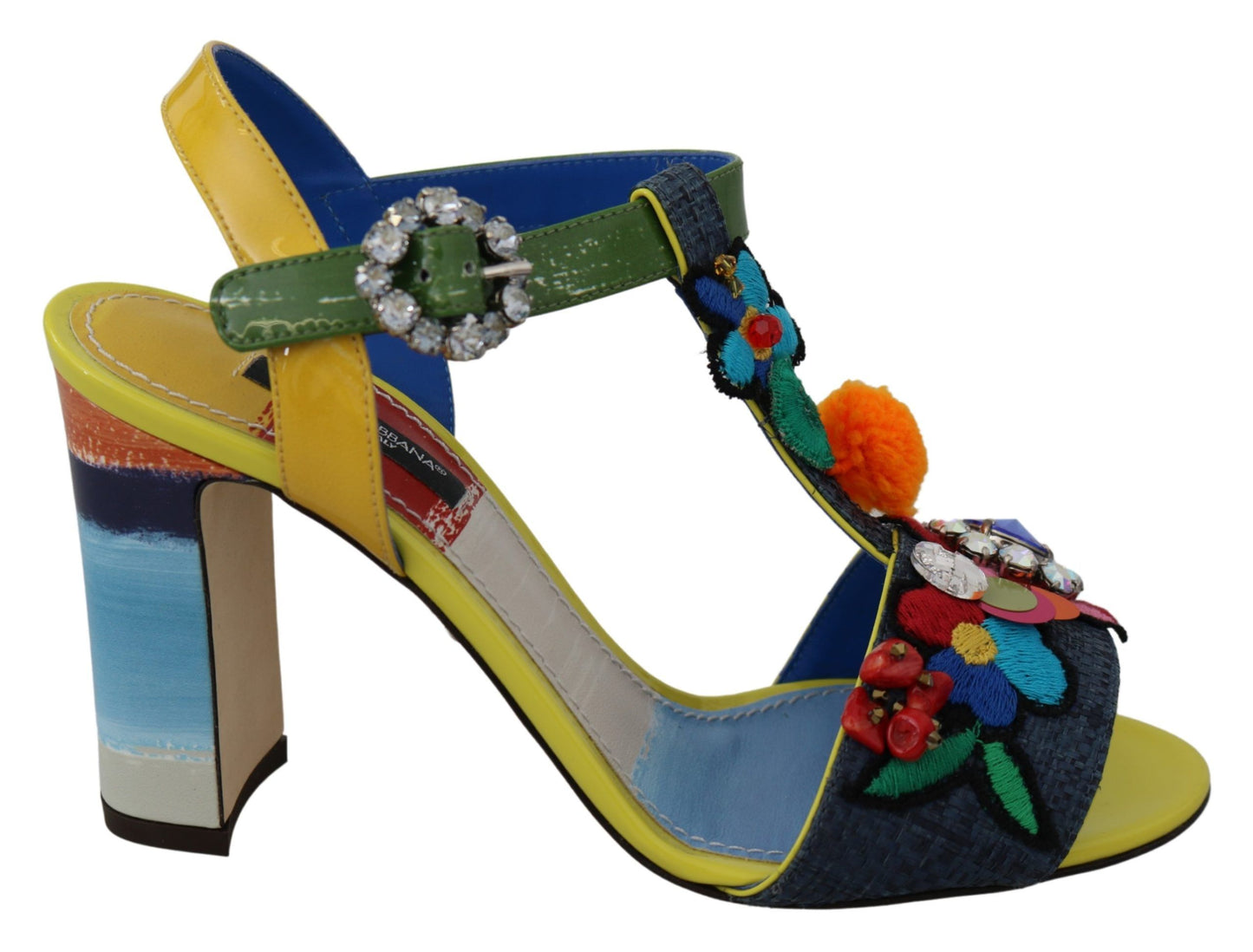 Elegant Multicolor Ankle Strap Sandals