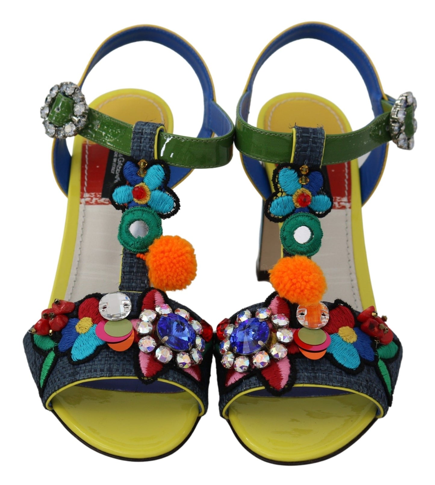 Elegant Multicolor Ankle Strap Sandals