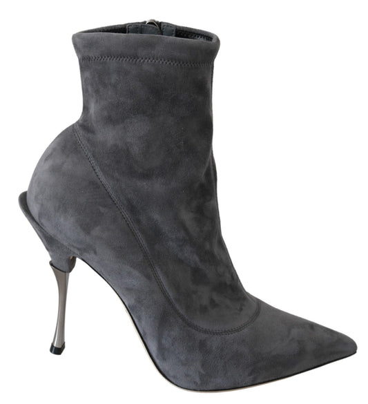 Chic Gray Suede Leather Pumps