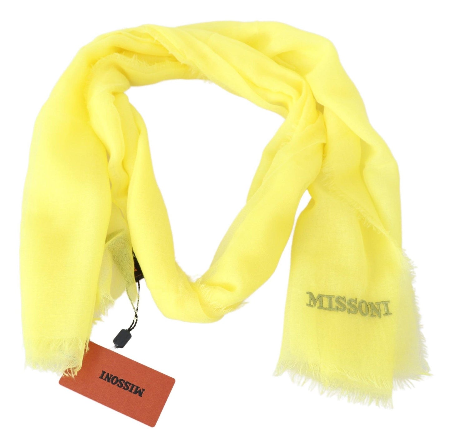 Opulent Cashmere Unisex Scarf In Vibrant Yellow