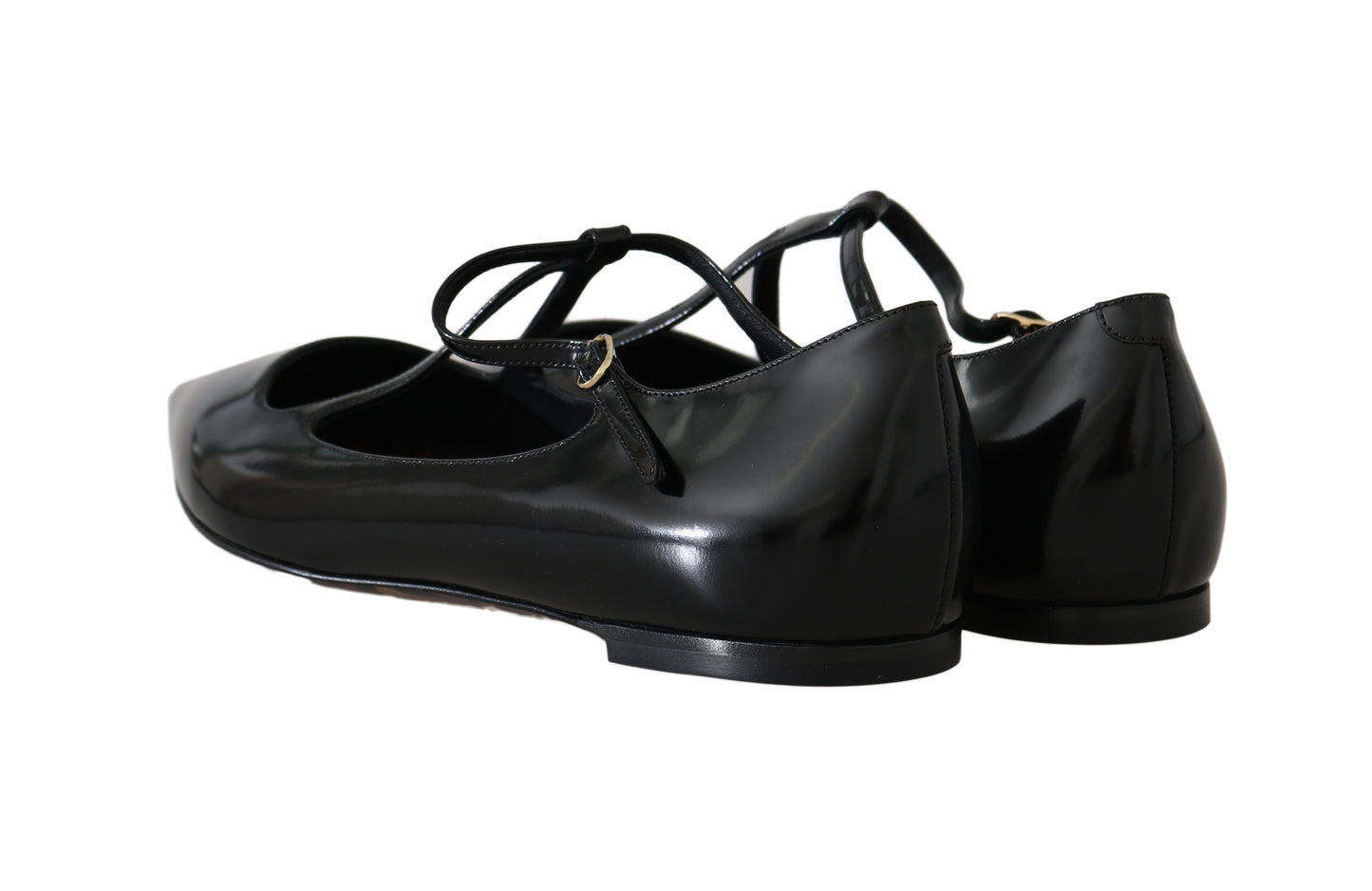 Elegant Black Leather Ballet Flats