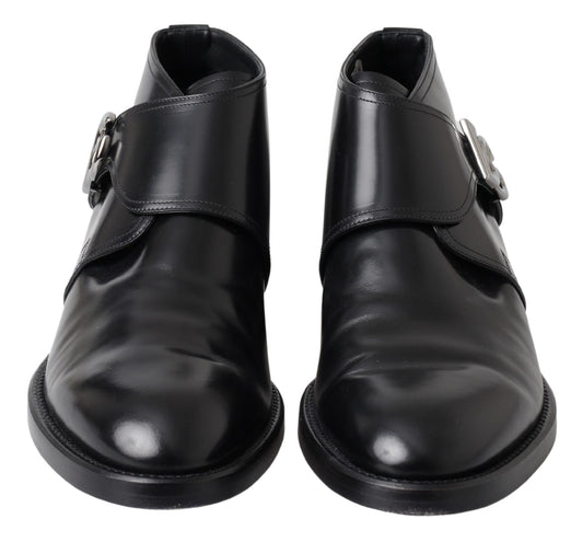 Elegant Leather Monk Strap Dress Shoes