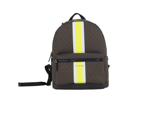 Cooper Large Brown Signature Neon Varsity Stripe Backpack Bookbag