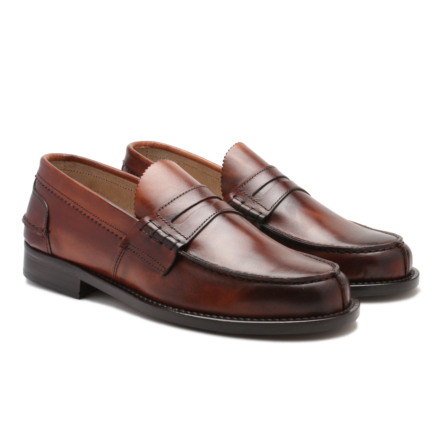 Elegant Natural Calf Leather Loafers