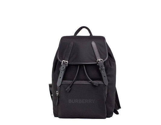 Aviator Large Black Branded Econyl Nylon Drawstring Backpack Bookbag