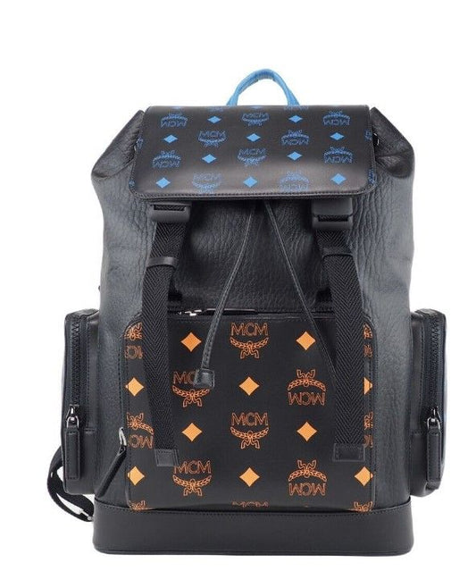 Medium Splash Signature Visetos Pebbled Leather Utility Backpack Bag