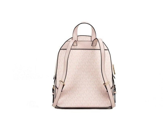 Jaycee Medium Powder Blush Signature PVC Zip Pocket Backpack Bag