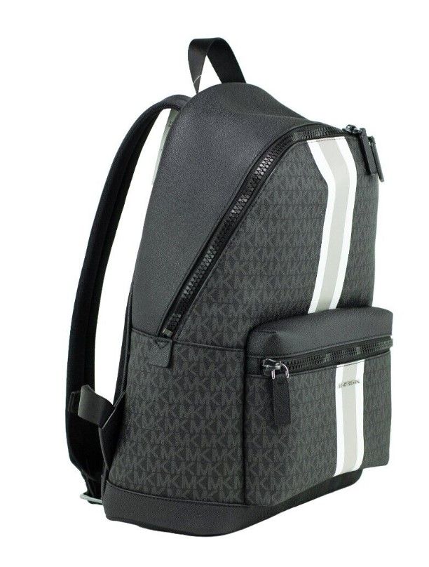Cooper Large Black Signature Varsity Stripe Backpack Bag Bookbag