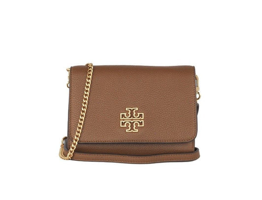 Britten Moose Pebbled Leather Chain Wallet Crossbody Handbag