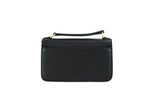 Britten Mini Black Pebble Leather Top Handle Crossbody Bag