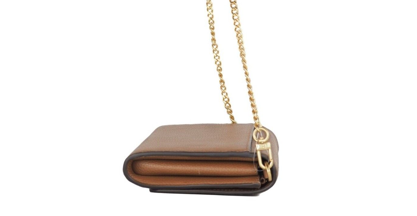 Britten Moose Pebbled Leather Chain Wallet Crossbody Handbag