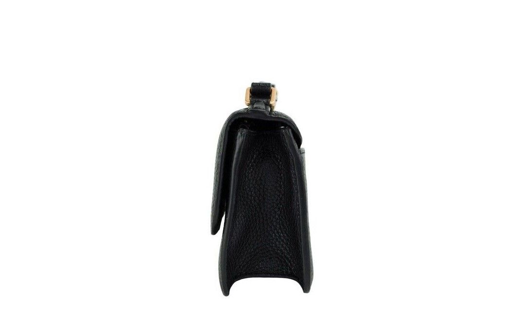 Britten Mini Black Pebble Leather Top Handle Crossbody Bag