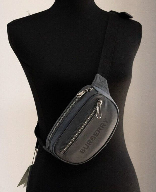 Cannon Charcoal Grey Branded Nylon Econyl Belt Bag Fanny Pack Handbag