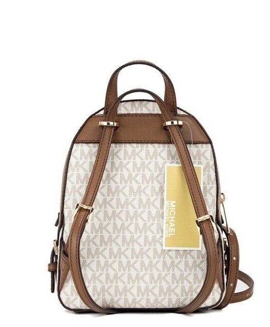 Jaycee XS Vanilla Signature PVC Zip Pocket Shoulder Backpack Bag