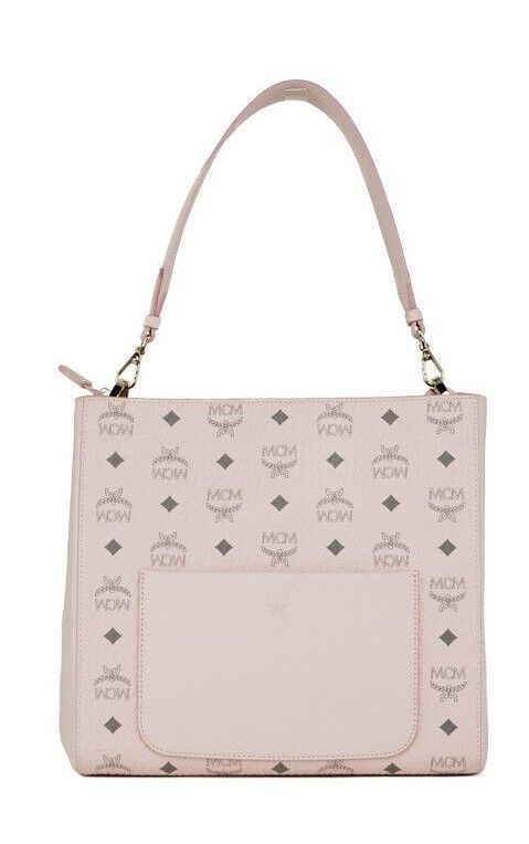 Aren Medium Powder Pink Mixed Visetos Leather Hobo Shoulder Bag Handbag