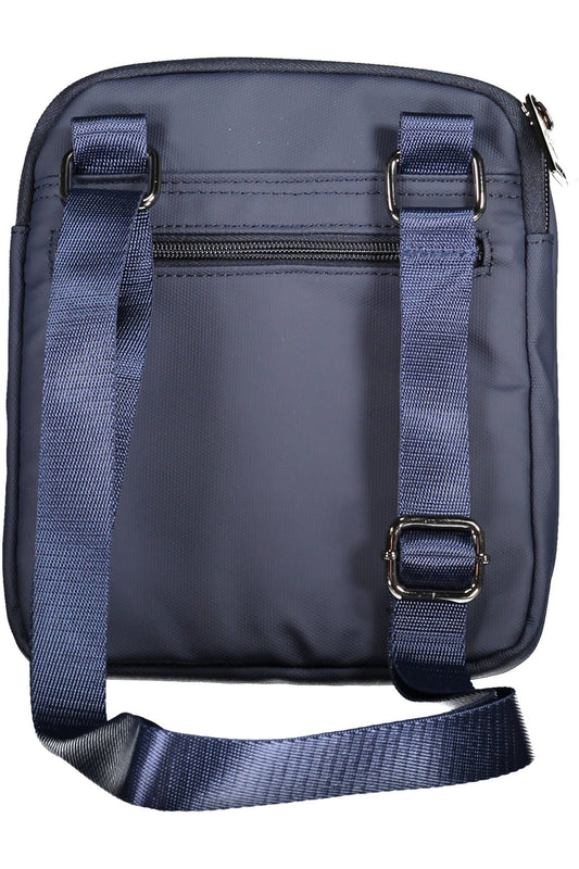 Elegant Blue Shoulder Bag with Contrasting Details