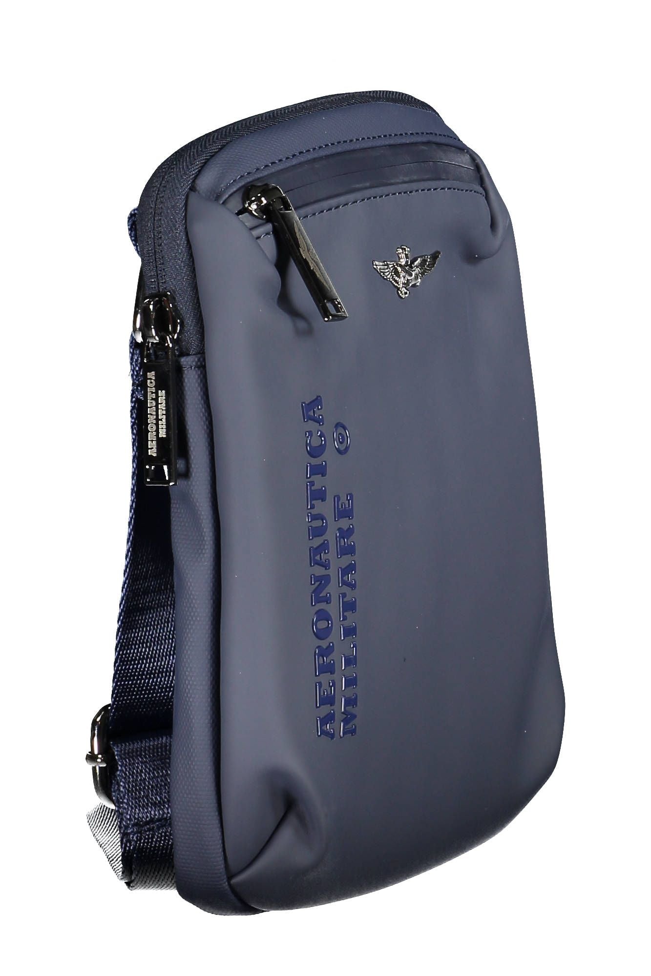 Elegant Blue Shoulder Bag with Contrasting Details