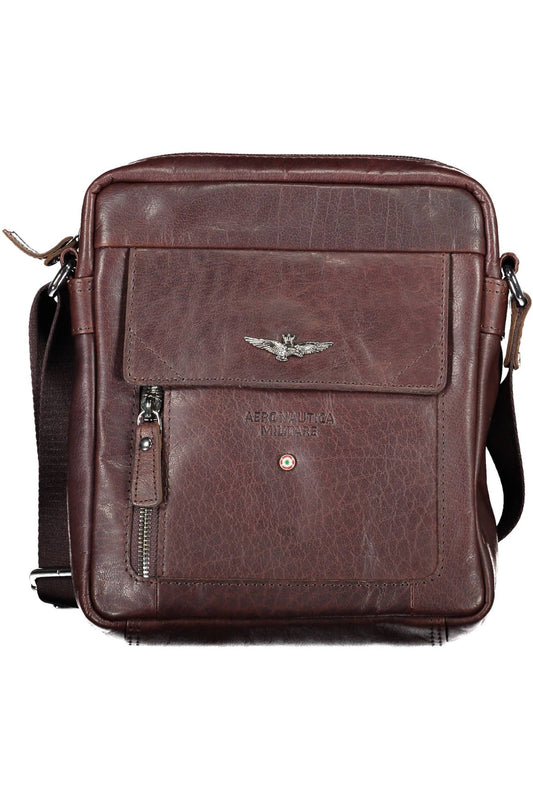 Elegant Brown Military-Inspired Shoulder Bag