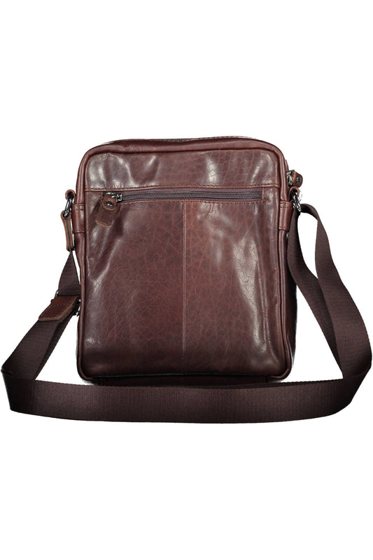 Elegant Brown Military-Inspired Shoulder Bag