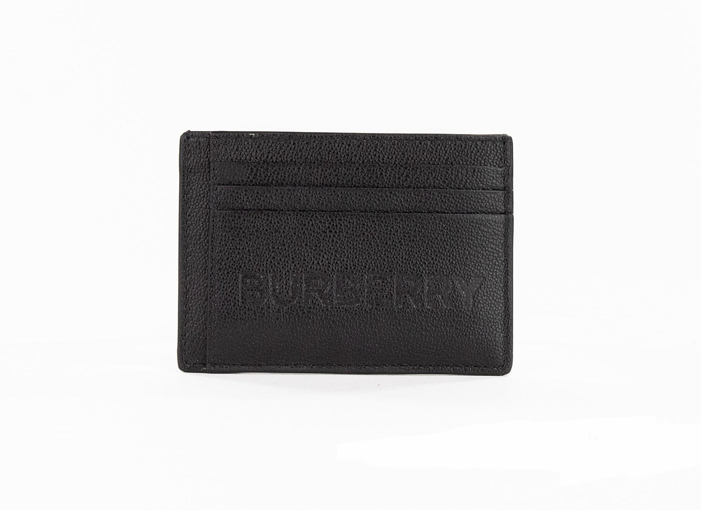Chase Black Branded Embossed Logo Leather Money Clip Card Case Wallet
