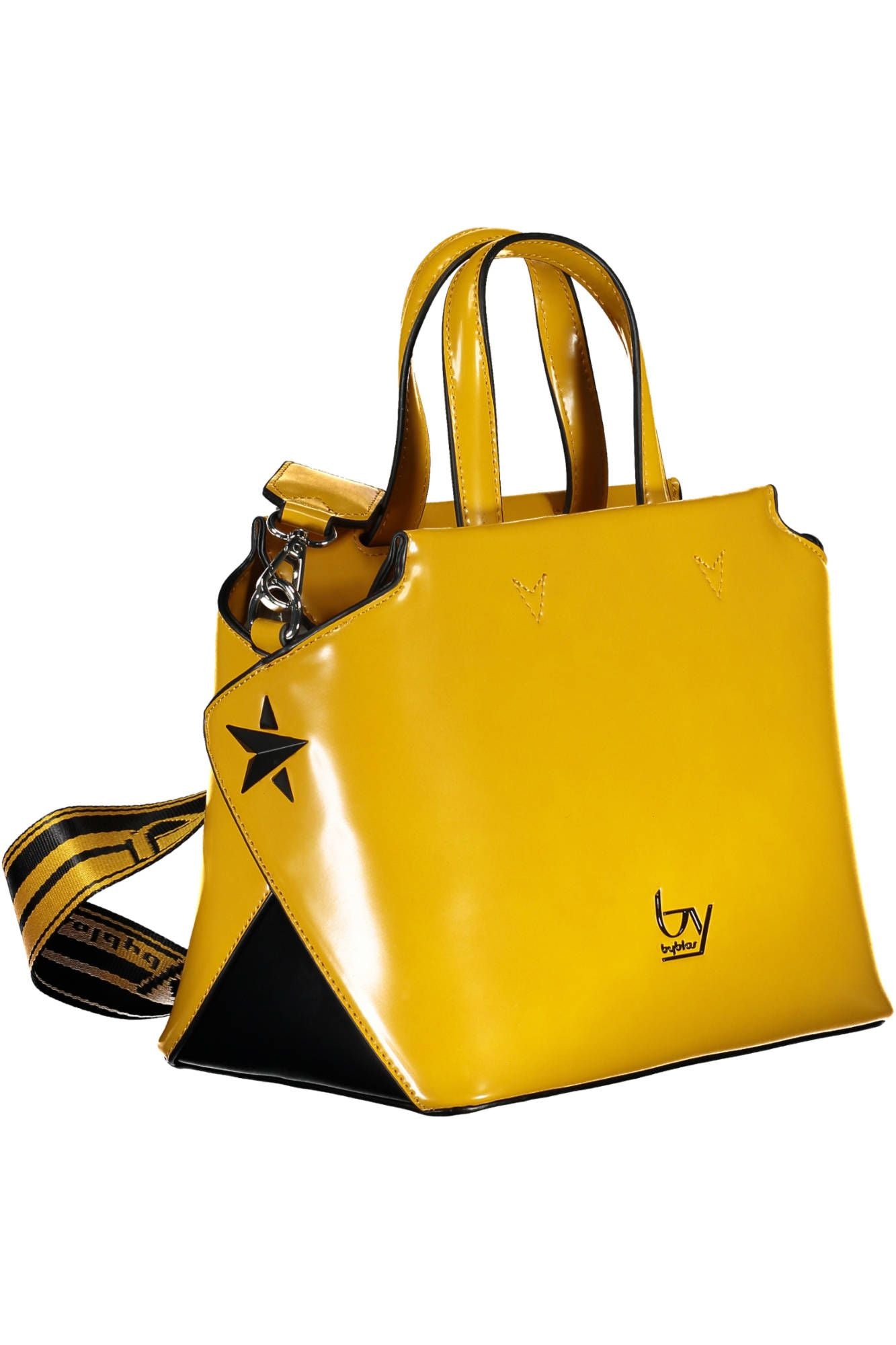 Elegant Yellow Shoulder Bag with Print