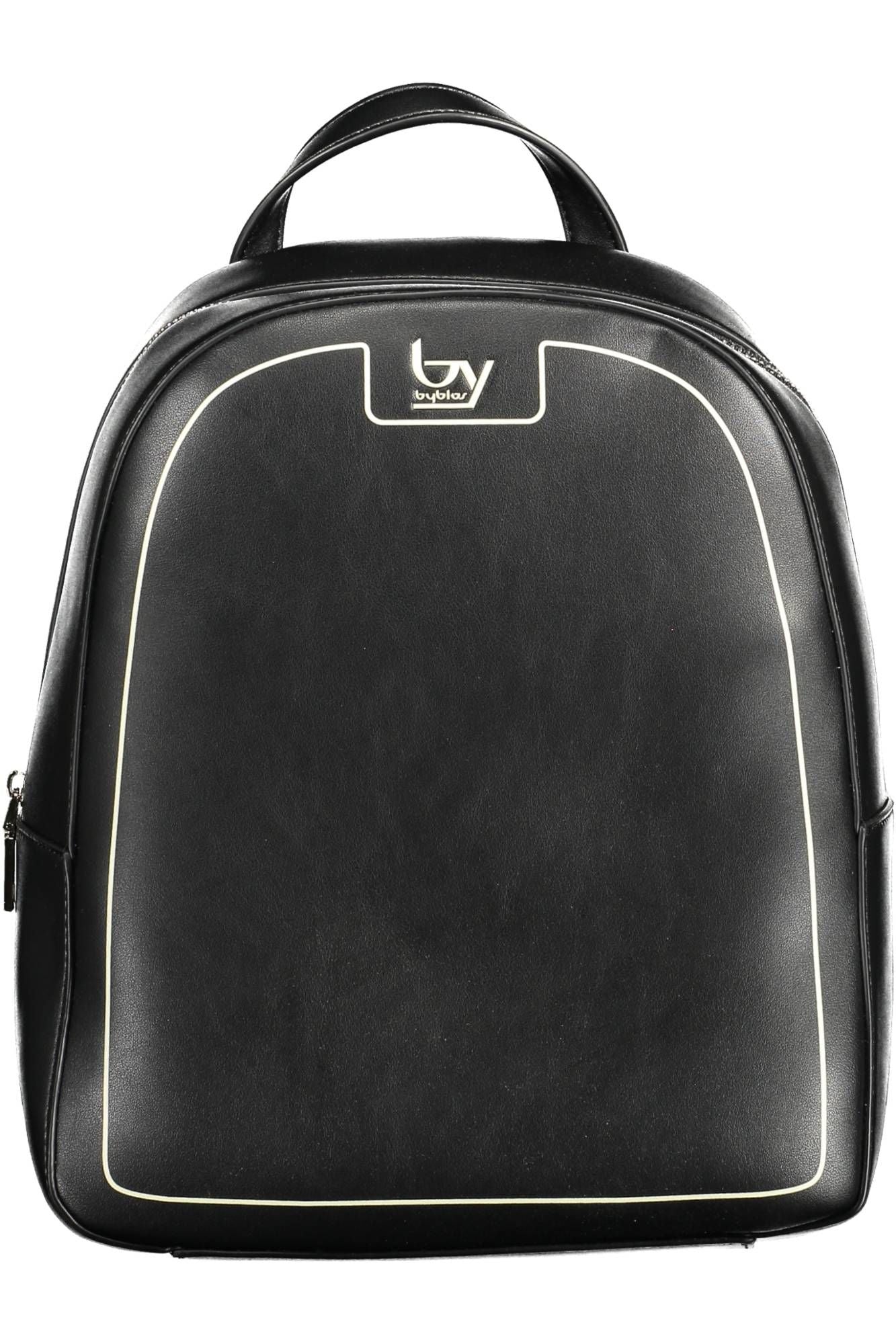 Elegant Black Backpack with Contrasting Details