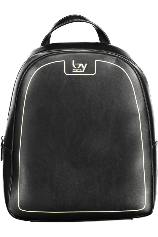 Elegant Black Backpack with Contrasting Details