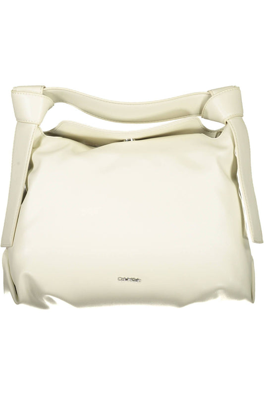 Elegant Beige Shoulder Bag with Contrasting Details