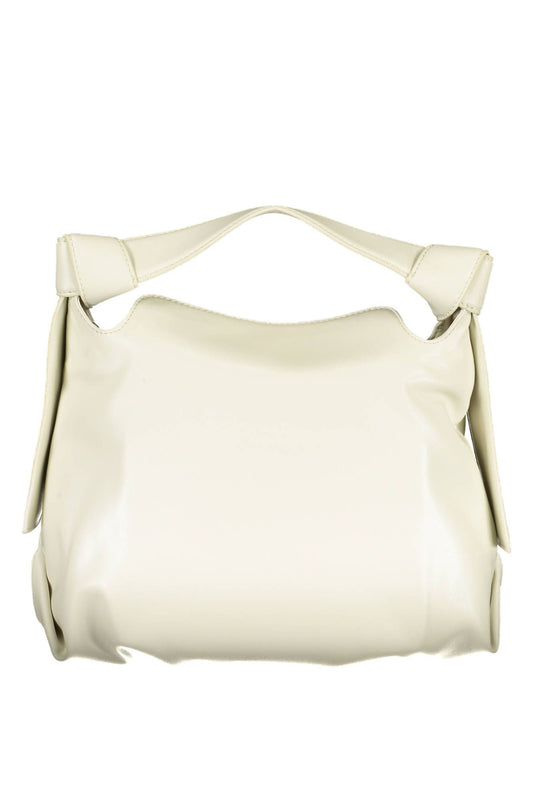 Elegant Beige Shoulder Bag with Contrasting Details