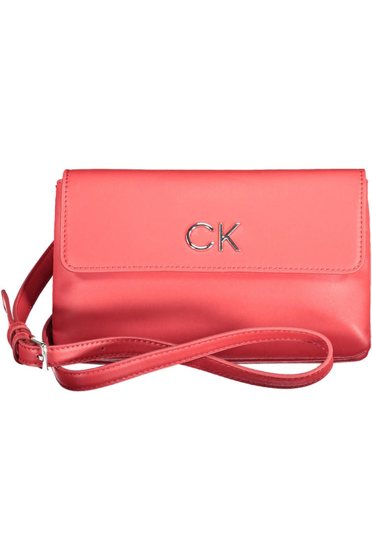 Chic Red Shoulder Bag with Adjustable Strap
