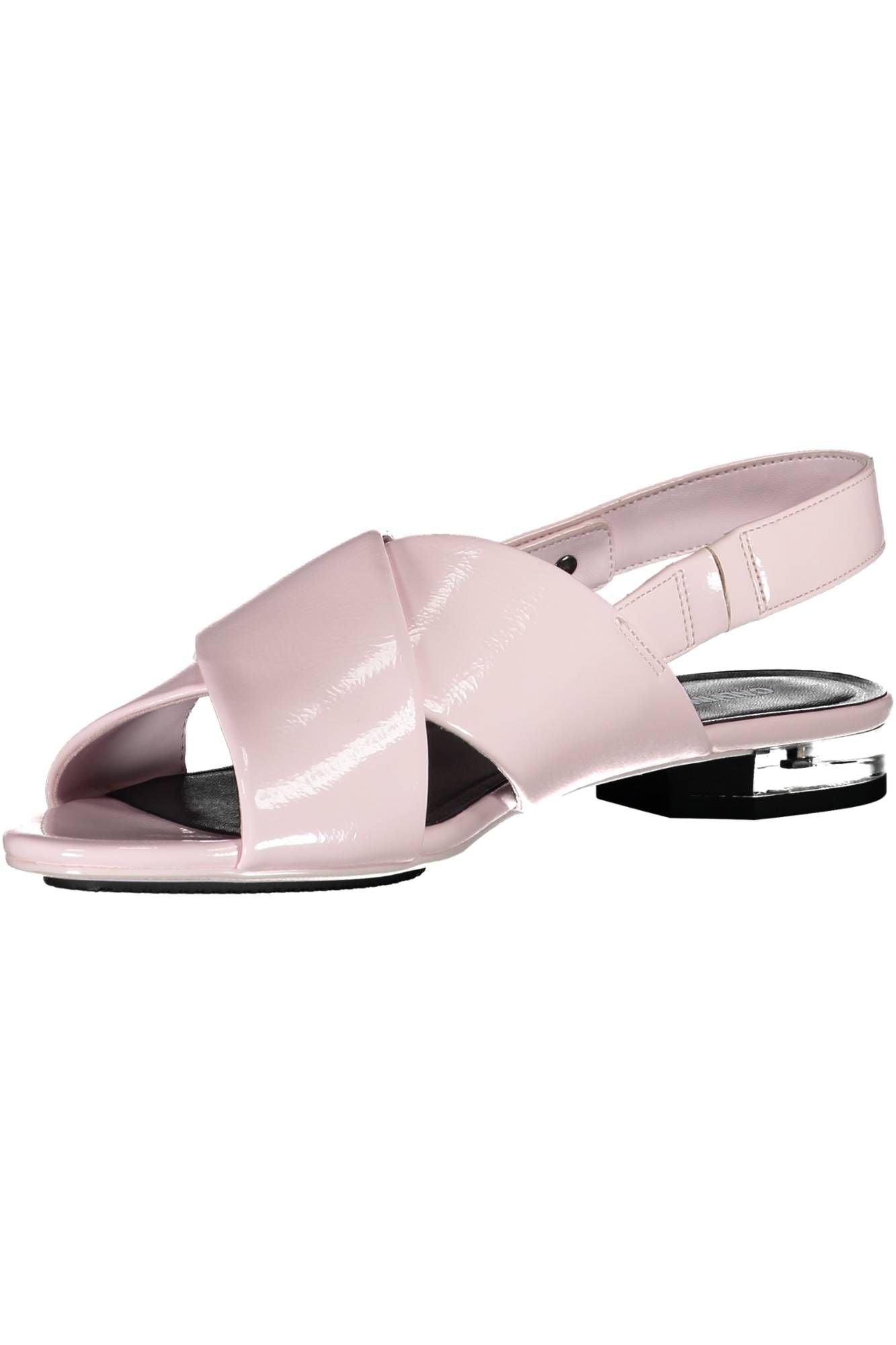 Chic Pink Cross-Front Flat Sandals