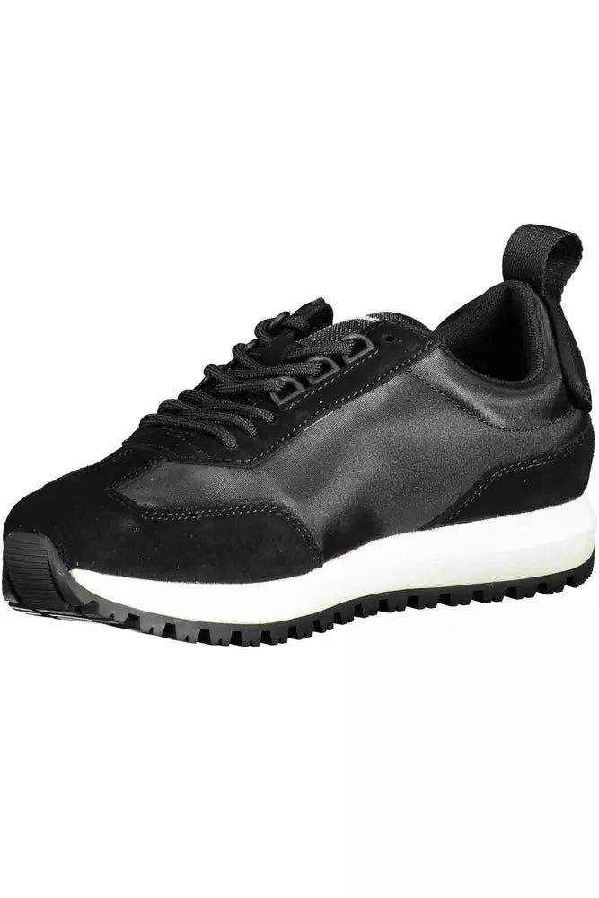 Sleek Black Eco-Conscious Sneakers