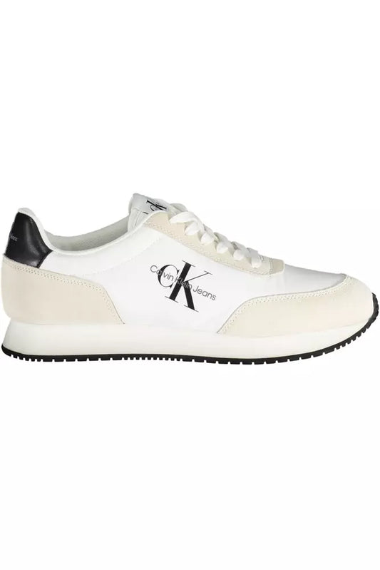 Eco-Conscious White Sneakers with Contrasting Accents
