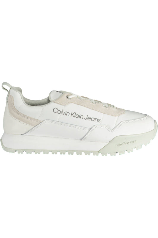 Eco-Conscious White Sneakers with Logo Detail
