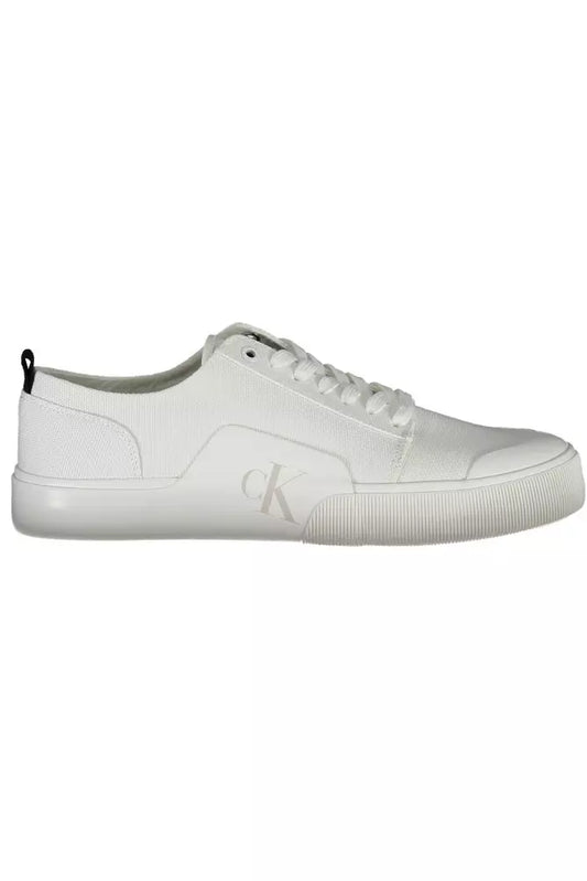 Eco-Conscious White Sneakers with Logo Accents