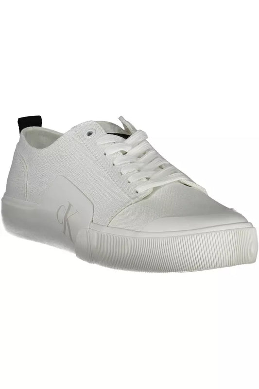 Eco-Conscious White Sneakers with Logo Accents