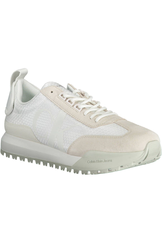 Eco-Friendly White Sneakers with Logo Accent