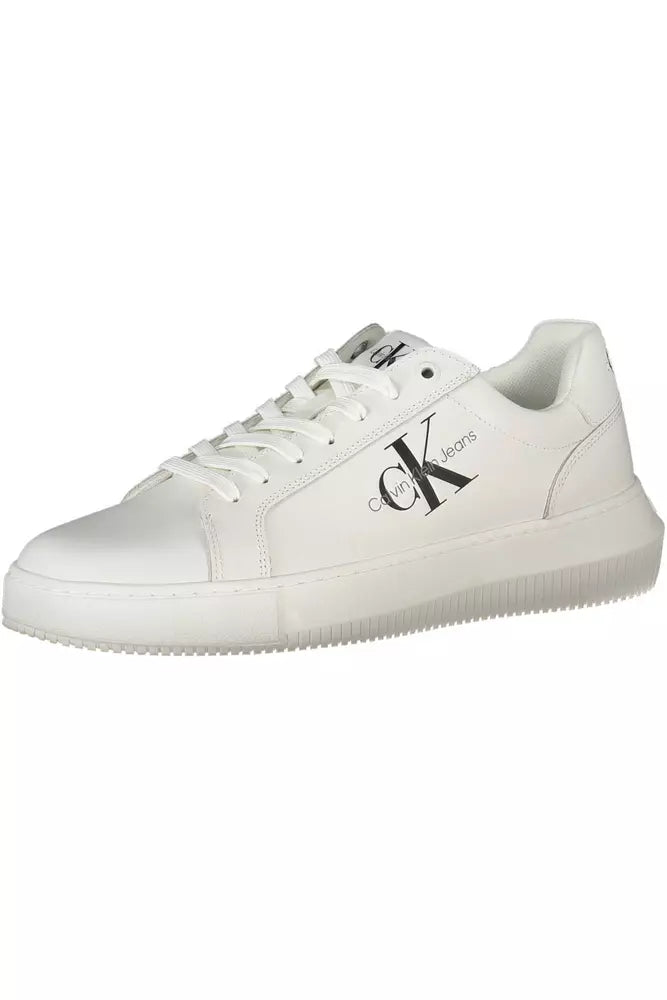 Sleek White Contrast Sneakers with Eco-Conscious Appeal